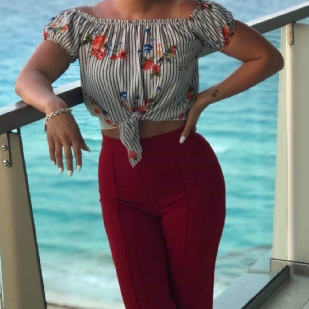 Adorable Front Tie Crop Top